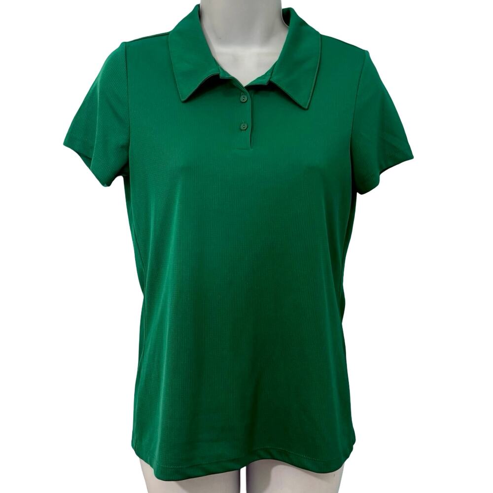 Alo Kelly Emerald Green Polo Short Sleeve Collared Tee T-Shirt size XS Tennis
